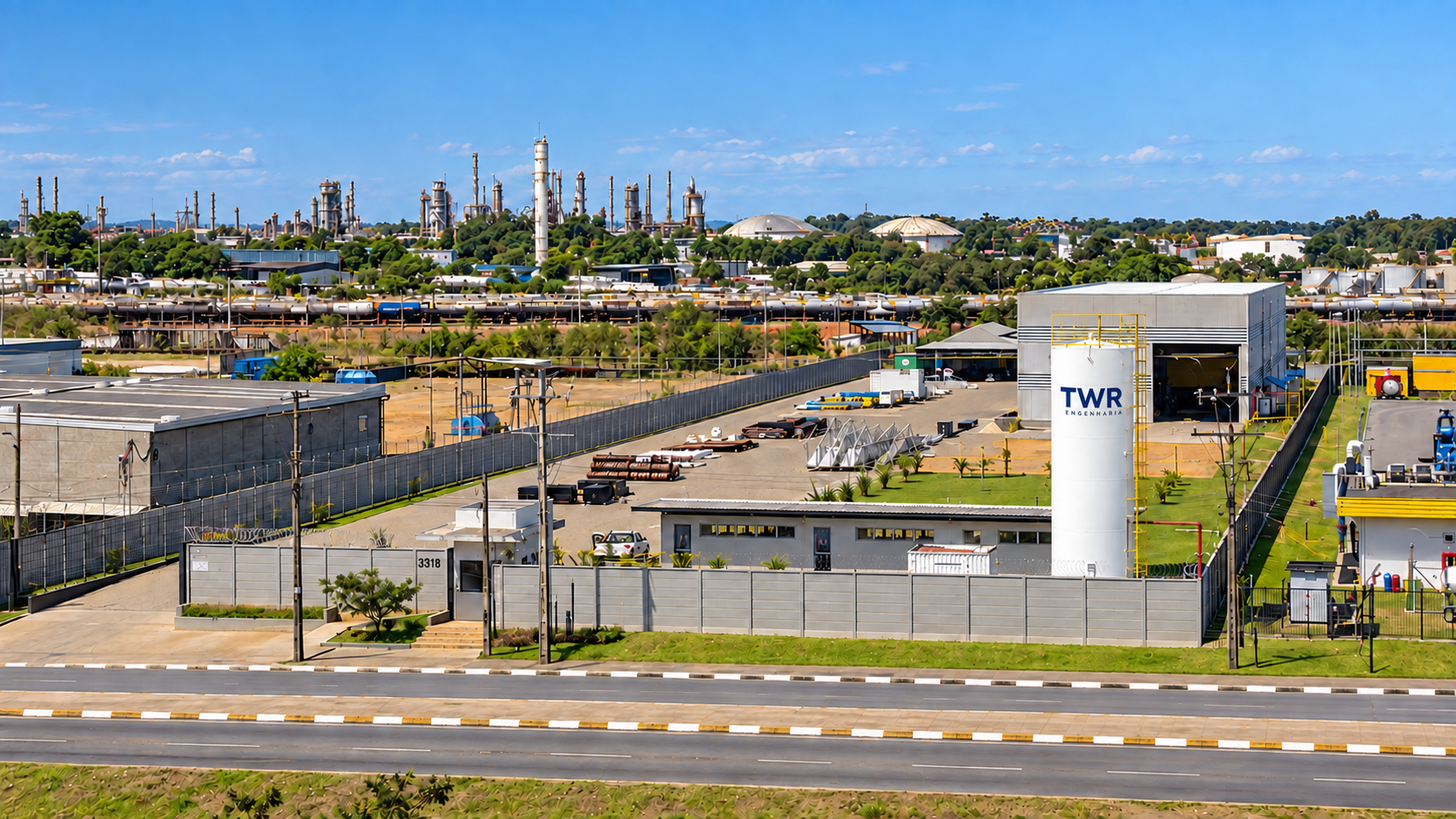 Galpão da sede da TWR Engenharia